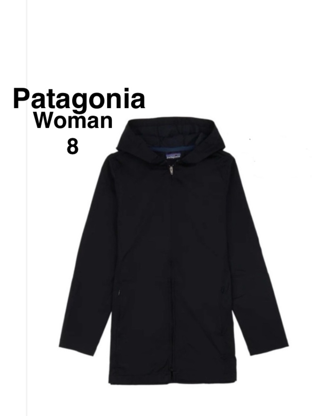 Patagonia Size 8 Woman winds day jacket chacoal black ⭐️⭐️⭐️⭐️